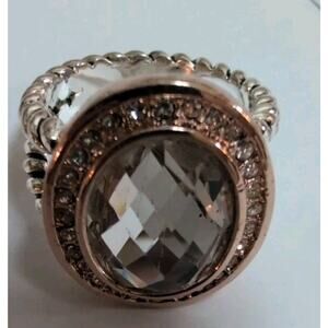 Premier Designs 8.75/9 Cocktail Double Rope ring Gem Costume Sparkling!